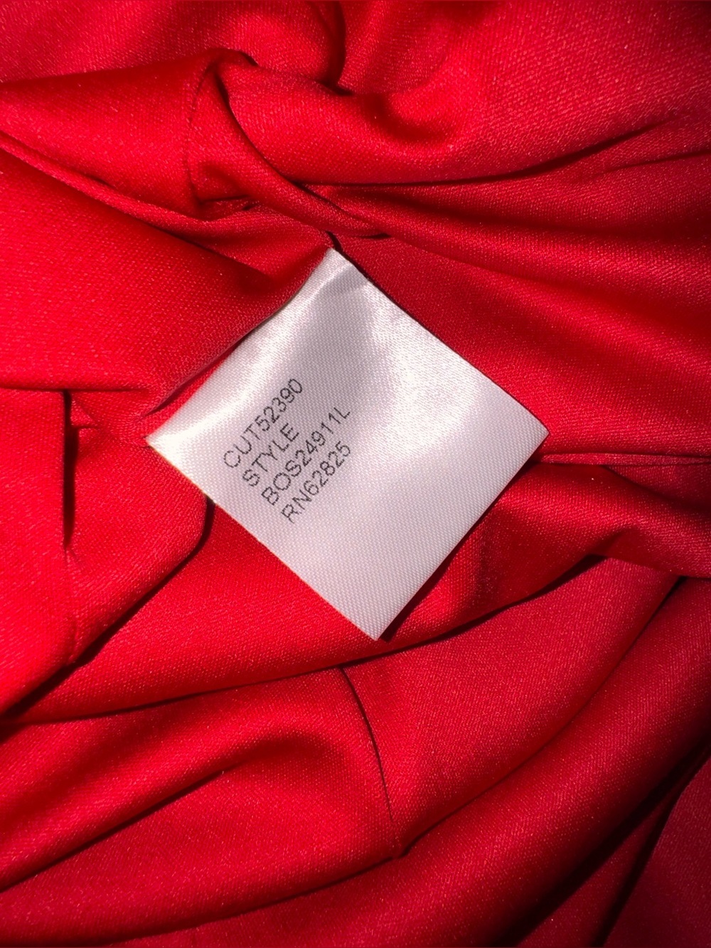 NEW TADASHI SHOJI Sahana Long Bishop Sleeve Plunge Red Gown Sz XL - Picture 9 of 11
